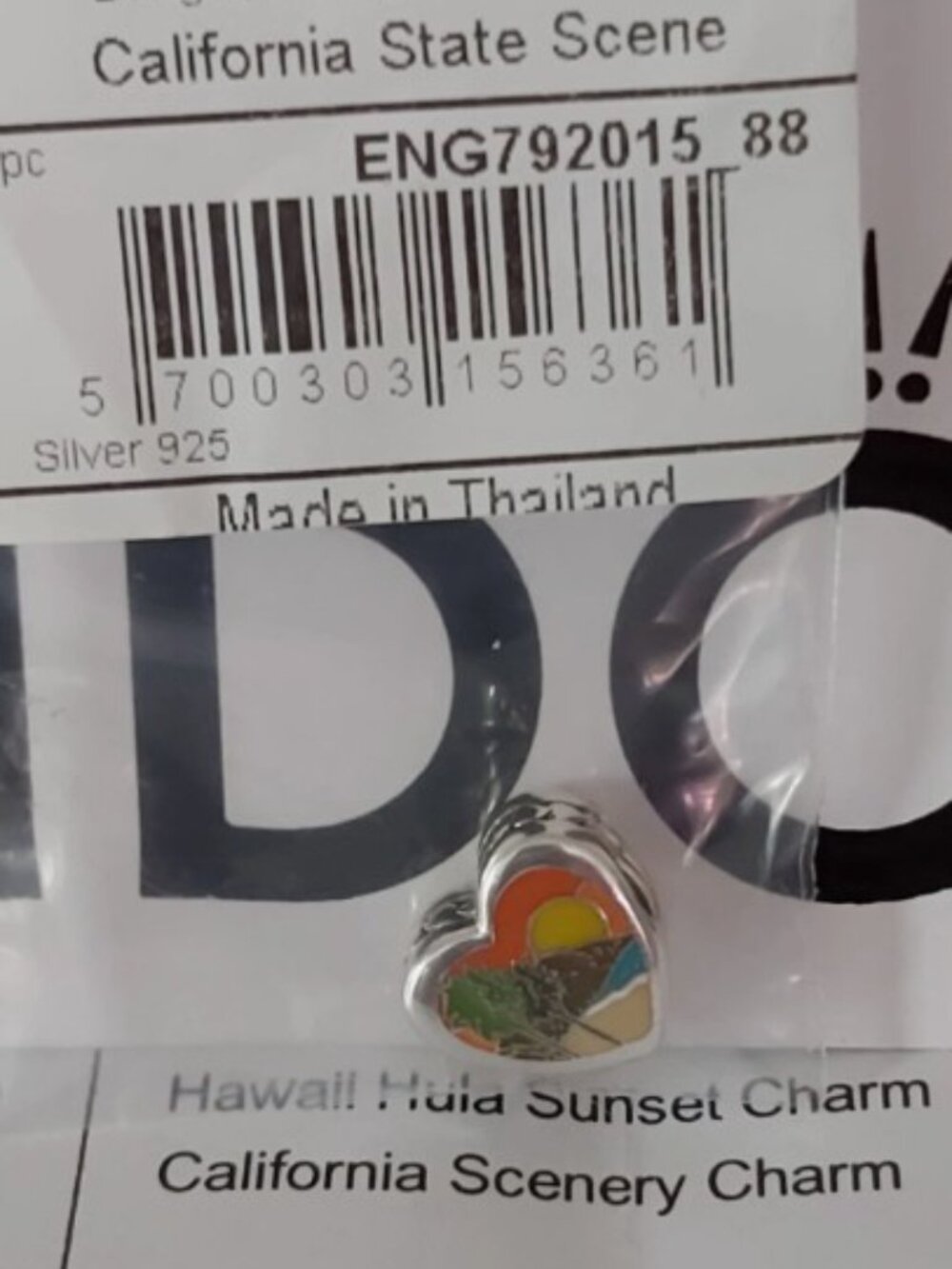 AUTH PANDORA Sterling Silver doubled-sided California Scenery Charm ENG792015_88 - Picture 7 of 14